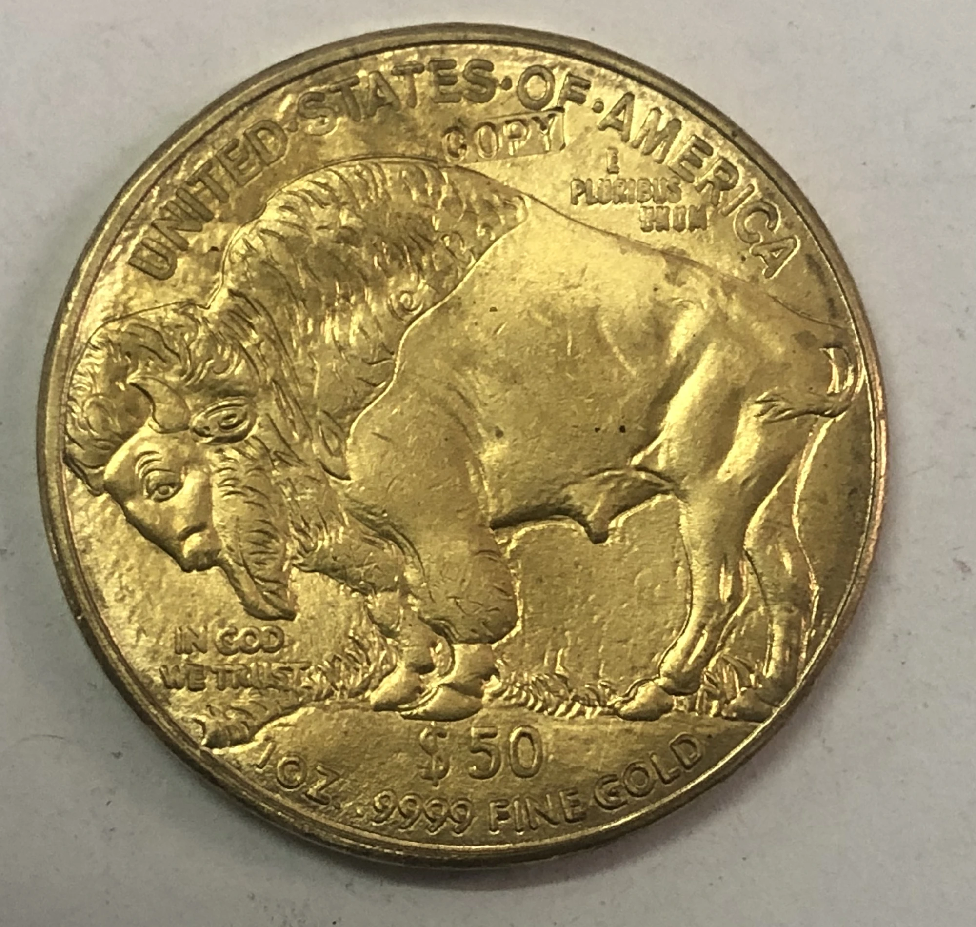 2008 США 50 долларов &quotАмериканский буйвол&quot золотой слиток Coinage|Безвалютные