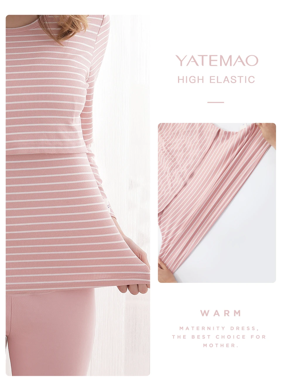 YATEMAO для беременных, кормящих, с длинным рукавом, для беременных женщин, открытая спереди, одежда для сна, топы для грудного вскармливания, пижамы, топы для женщин, без штанов