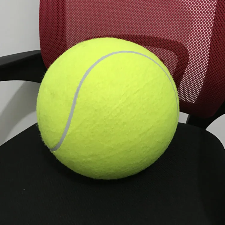 

Big tennis signature 24cm inflatable tennis festival event gift pet tennis 9.5 inch pet bite toy
