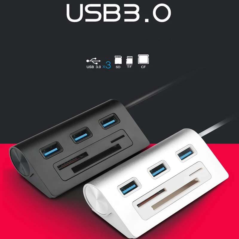 Концентратор USB 3 0 с слотами для чтения карт usb сплиттер SD/Micro SD/CF/TF ноутбука