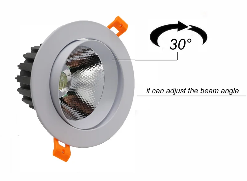 Dimmable Led Recessed Ceiling Spotlight 20w 25w 30w 40w CREE Cob Chip CRI85 AC110-240V indoor Down lights Lamp Bulb | Лампы и