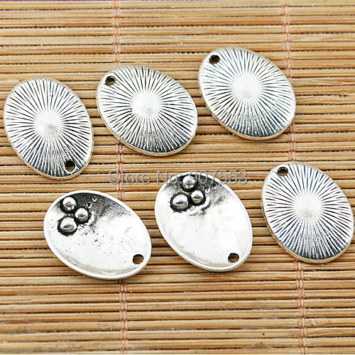 

24 шт. Тибетский серебристый цвет текстурированный дизайн корпуса Подвески EF1412