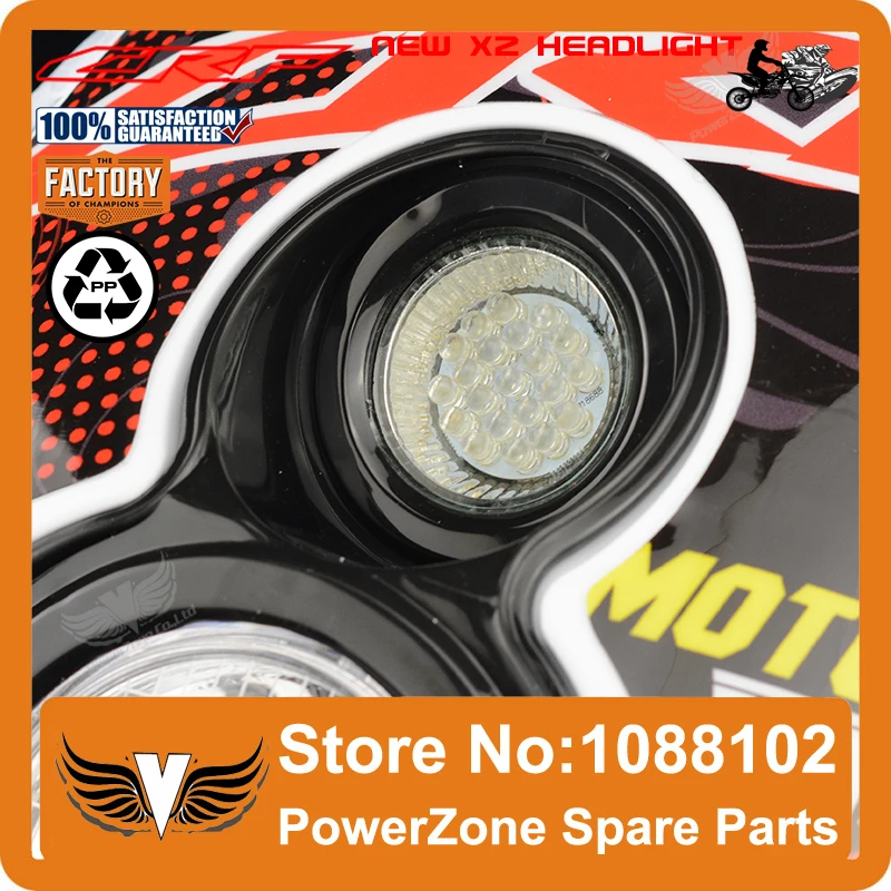 Фара Powerzone Trail Tech для мотокросса Supermoto X2 уличная фара Fighter CR CRF 250 450 250R 450R|motocross