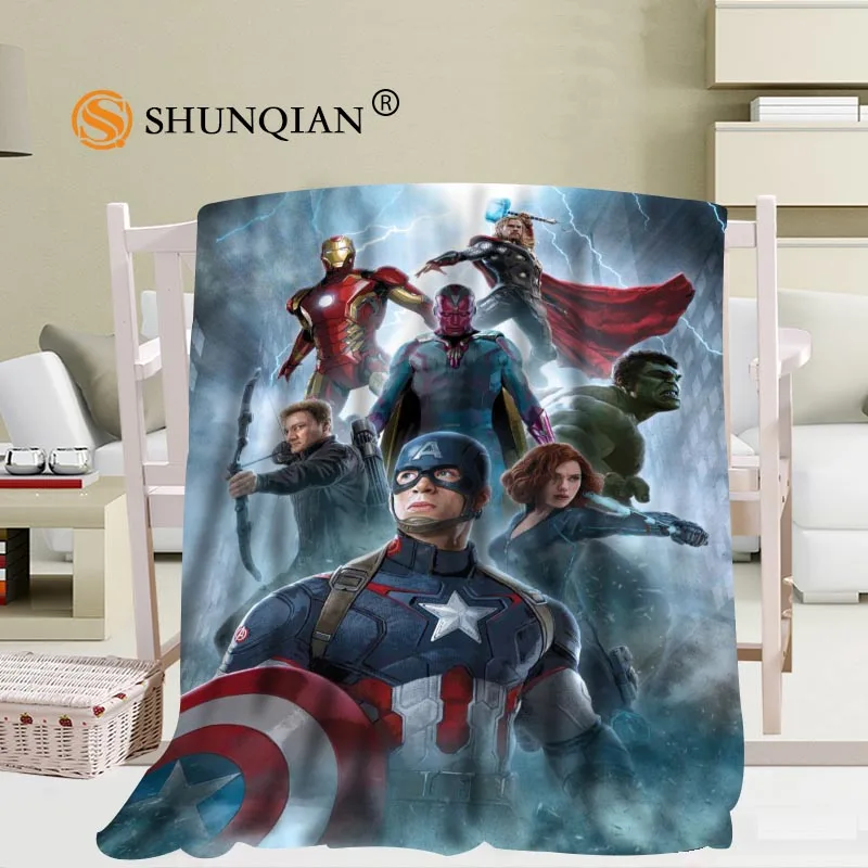 Blanket Заказное дорожное одеяло с рисунком Marvel для дома, телевизора, повседневное мягкое пушистое теплое одеяло для семьи - Цвет: Blanket