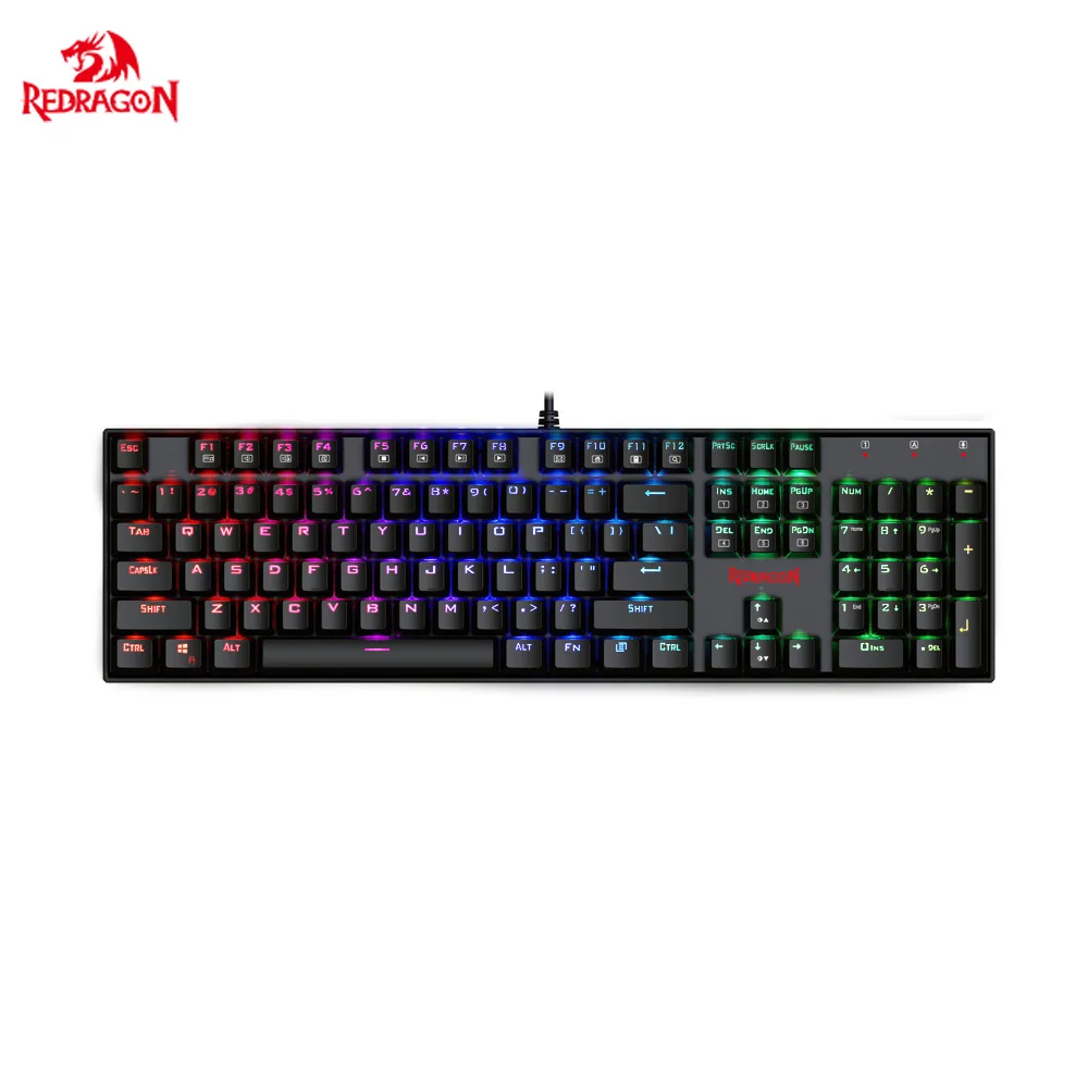 Механическая клавиатура Redragon K551 VARA RGB синий переключатель Outemu эргономичный