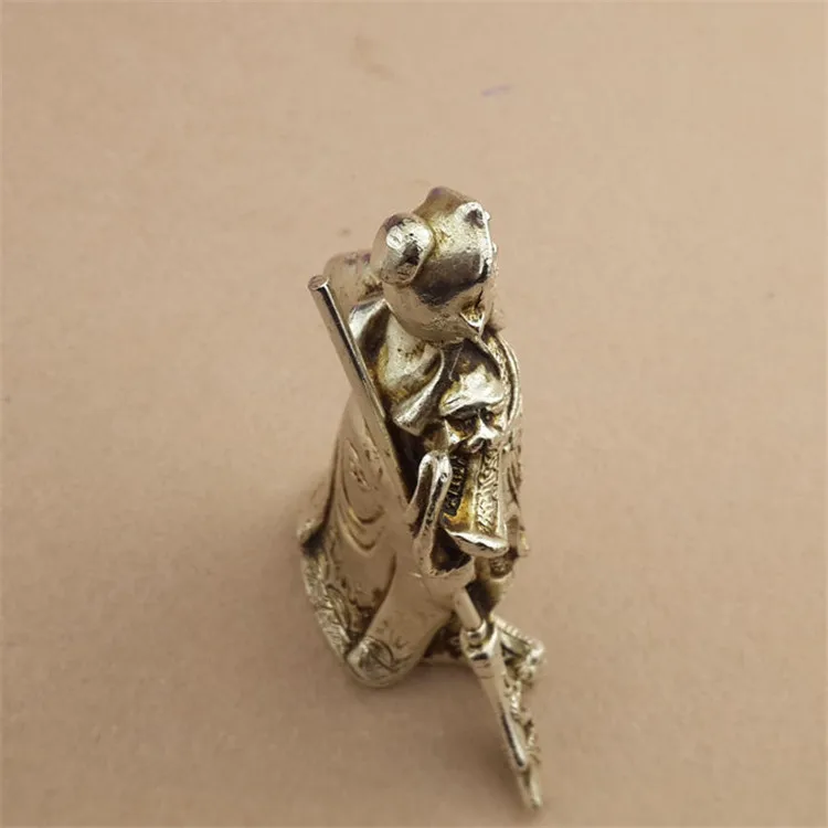 Тибетский буддизм Miao Серебряный боевой Бог богатства Гуань Гонг большая статуя