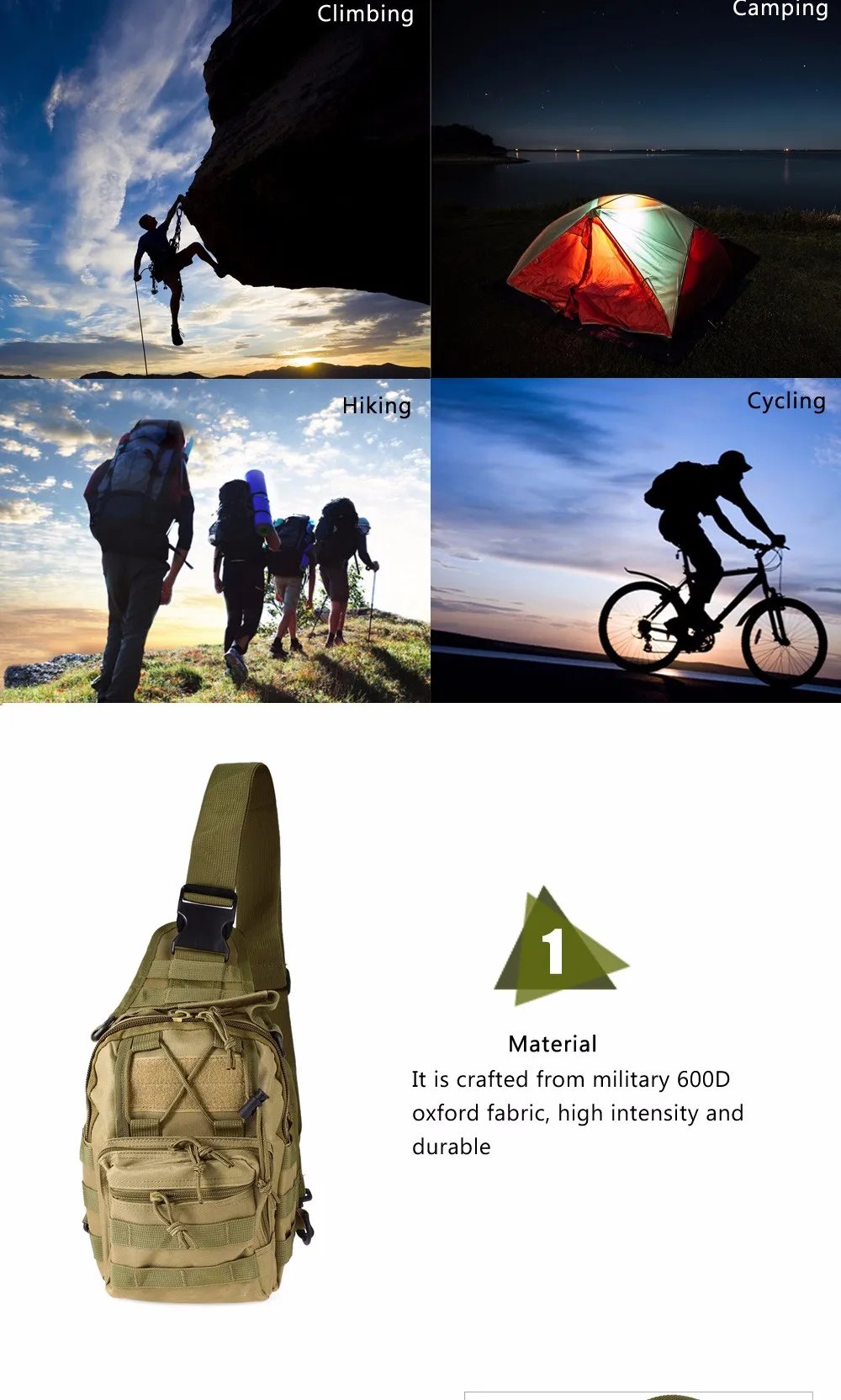 Outlife 600D открытый мини слинг плеча военный рюкзак Кемпинг Molle тактический рюкзак армейский походный Камуфляж охотничья сумка