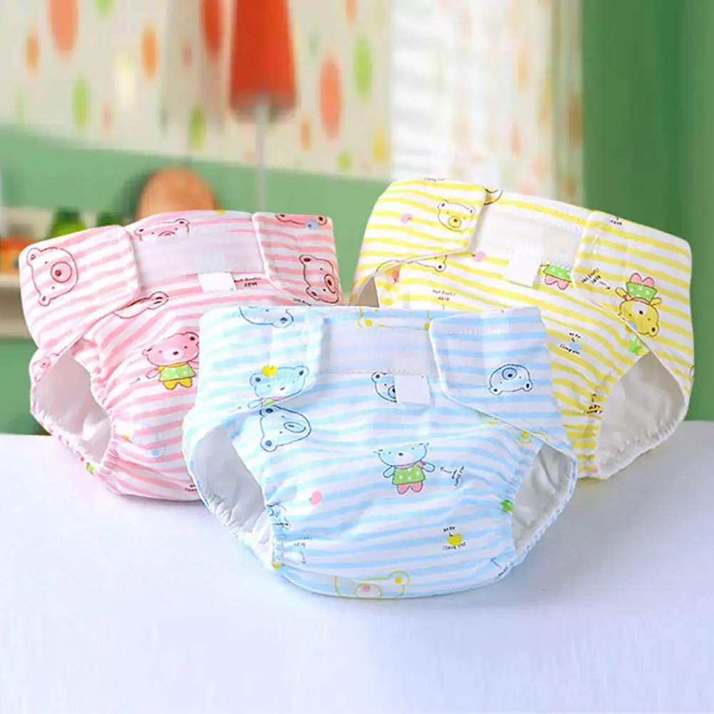 

Для новорожденных Регулируемый Моющиеся Многоразовые Мягкий хлопок, трусики на подгузник ткань пеленки
