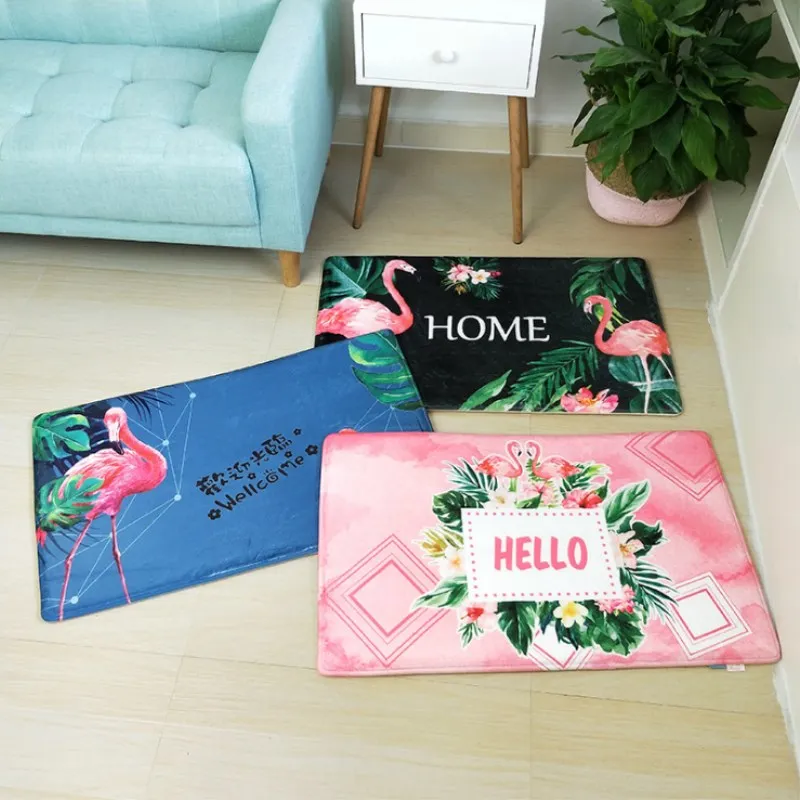 Скандинавский дверной коврик в стиле INS с принтом для ванной розовый мультяшный