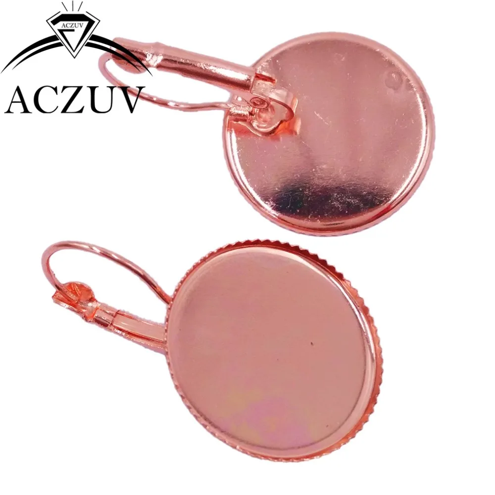 Серьги с левербеком пустая Безель кабошоны зубья опционально | Украшения и