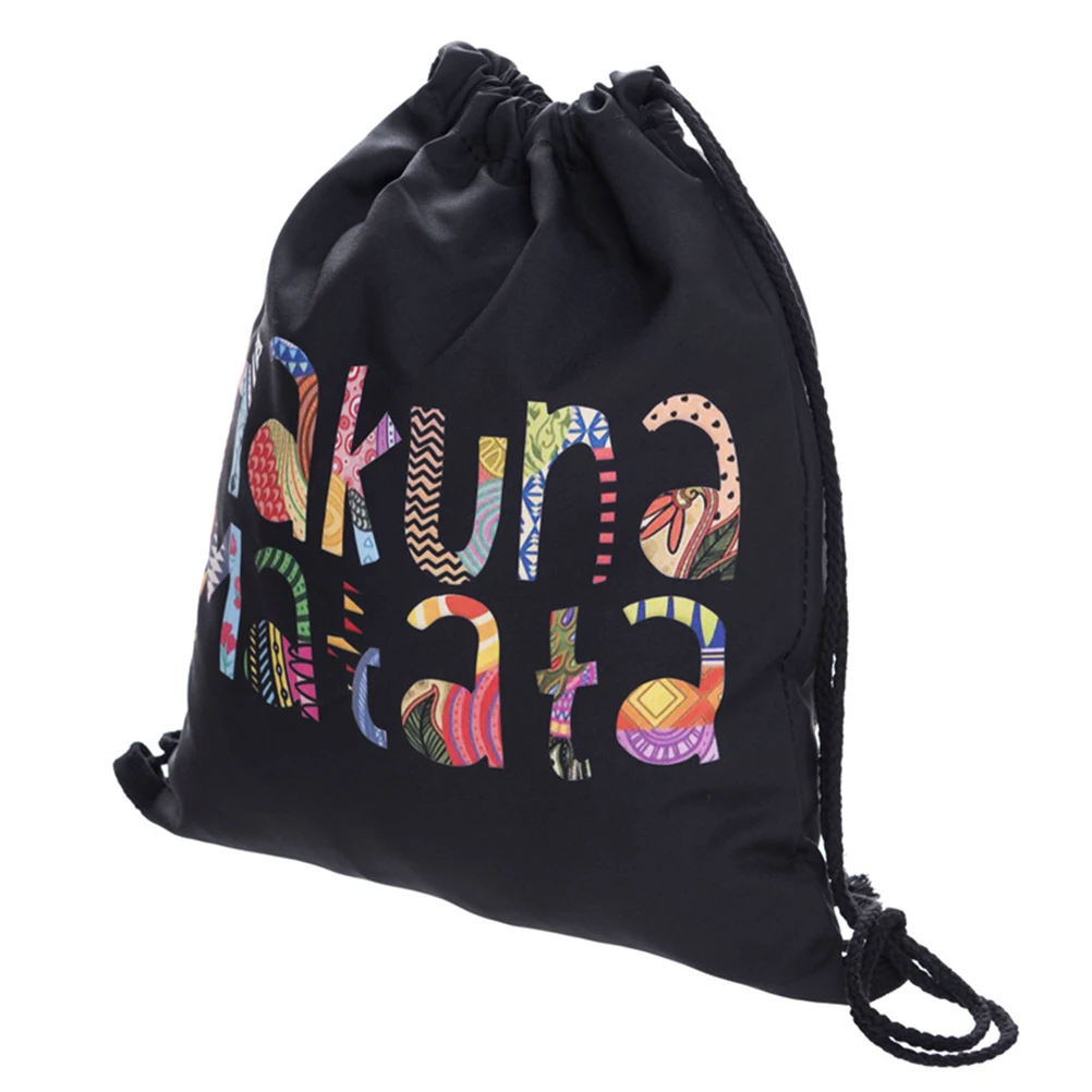 Drawstring Рюкзак Для женщин геометрический 3D Печать Путешествия Softback сумка кисет