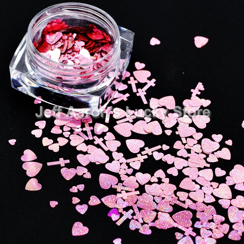 12 цветов палитра блесток для ногтей с блестками в виде сердечек Сияющие