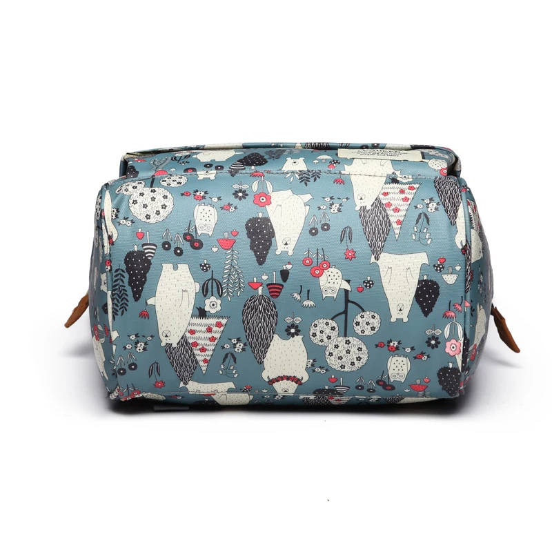 [NEW]LEQUEEN Diaper Bag Mini Bear Forest Hand Painted Cartoon Waterproof Nappy Baby Care Travel Backpack Maternity | Мать и ребенок