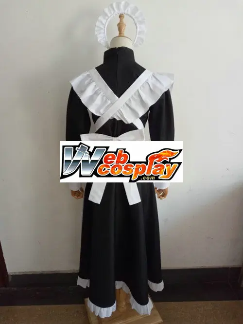 

English wind and pearl line long style cafe maid cosplay dress Custom Made