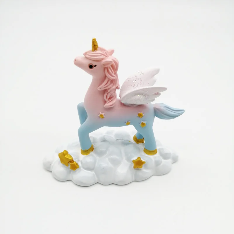 Resin unicorn cake topper happy birthday party wedding Baking decoration kids toys Unicorn 1st Bridal shower | Дом и сад