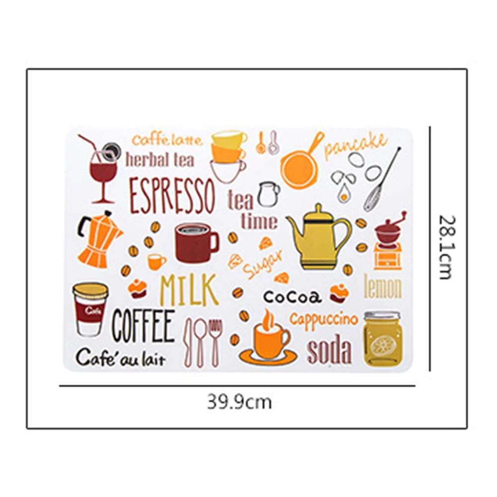 

Dining Coaster PVC Table Mat Insulation Waterproof Coasters For Kitchen Tableware Individual Table Placemats Anti-Hot Drink Pads