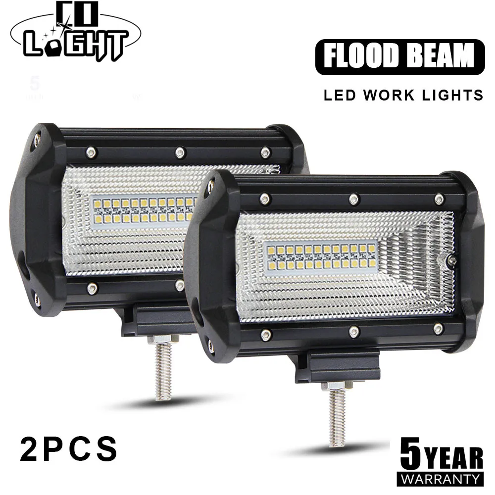 CO LIGHT 72 Вт светодиодный рабочий свет бар 12 В 5 &quot8000лм точечный прожектор для Jeep Truck