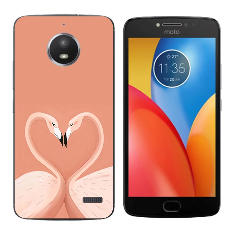 Чехлы для Motorola Moto E4 с золотой печатью 5 0 "силиконовый телефон XT1766 XT1763 чехол E