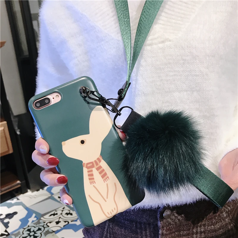 Чехол для iphone XS max Rabbit милый мягкий зеленый чехол 8plus 8 X XR 6s 6sp 7 7P с мультяшным