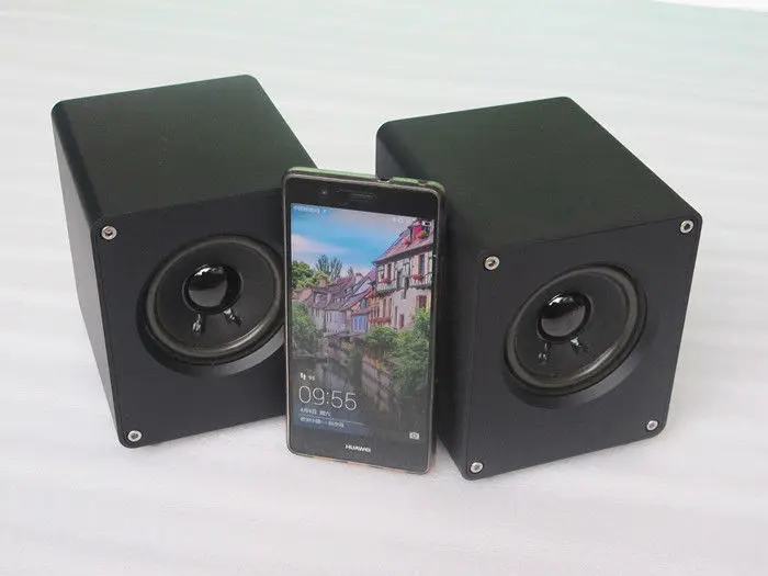 

ZEROZONE One pair Desktop speaker aluminum Enclosure DIY chassis (no speaker) L7-16