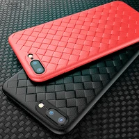 grid weaving pattern soft silicone case for iphone 7 7 plus cases ultra thin tpu protective case for iphone 8 8 plus coque cover