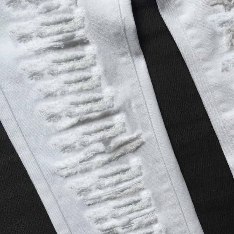 A Forever 2018 Women White High Waist Ripped Pencil Pant Sexy Hole Hollow Skinny Jeans Slim elasticity Trousers M-125 | Женская одежда