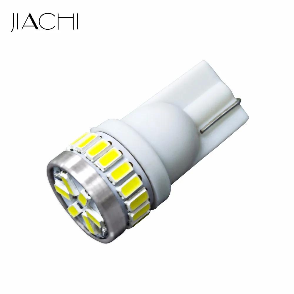JIACHI 10 шт./лот T10 LED 194 168 5W5 танкетка 3014 SMD 24 светодиода авто Замена лампы для