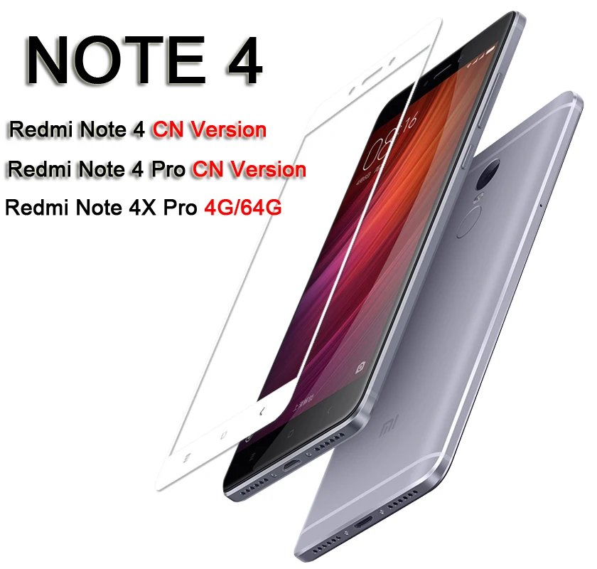 Для Xiaomi Redmi Note 4/Redmi 4 Pro/4X Pro Защитная пленка для экрана 2.5D уровень твердости 9H