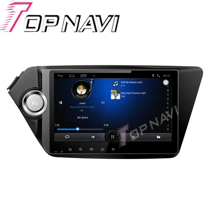 Topnavi 9 ''четырехъядерный Android 6 0 Автомобильный GPS-навигатор для KIA K2 2011 2012 Радио