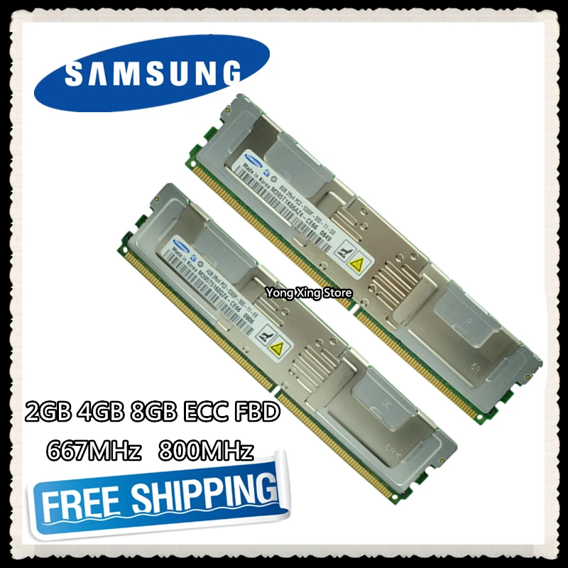 Серверная память Samsung DDR2 2 ГБ 4 8 667 МГц 800 PC2 5300F 6400F ECC FBD полностью буфферизованная