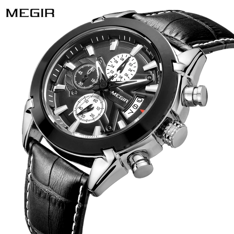 Relogio Masculino мужские s часы лучший бренд класса люкс военные спортивные кожаные