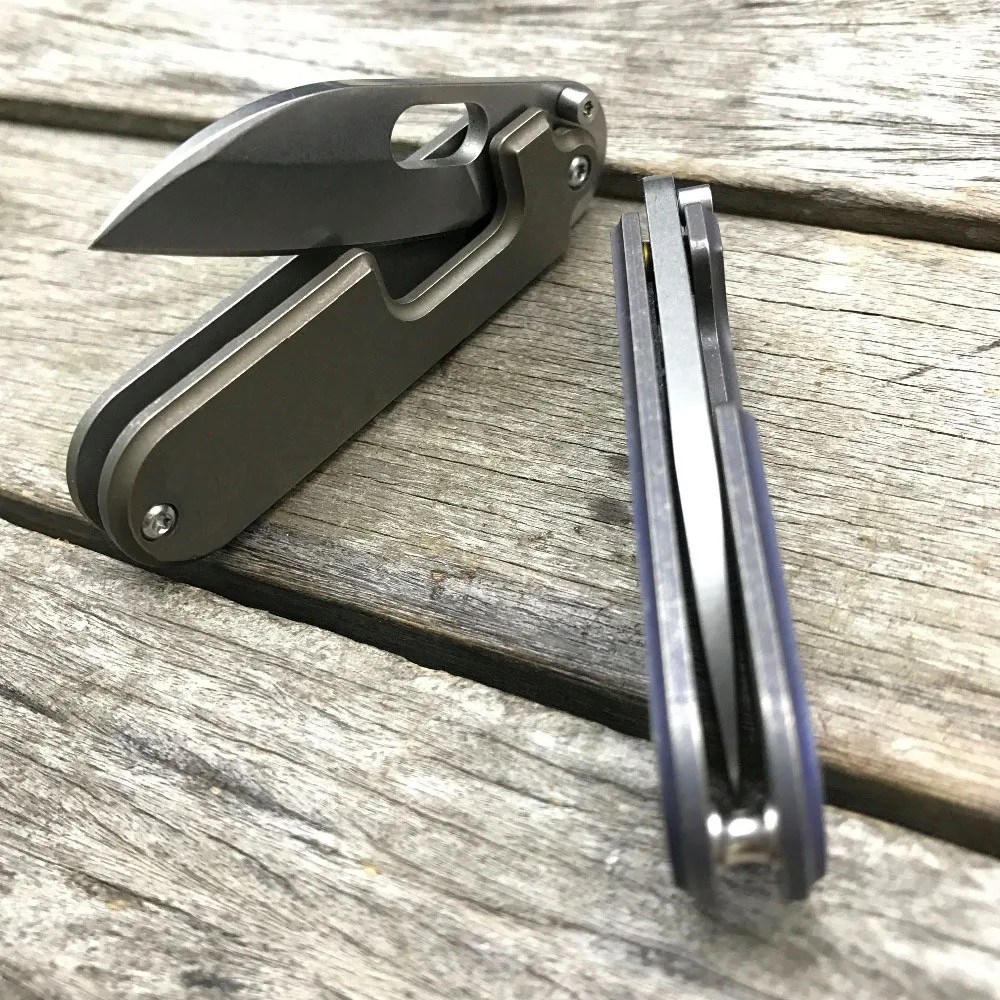 Складной мини-нож LDT Bean S35VN лезвие титановая ручка для мытья камня ножи ключей SR