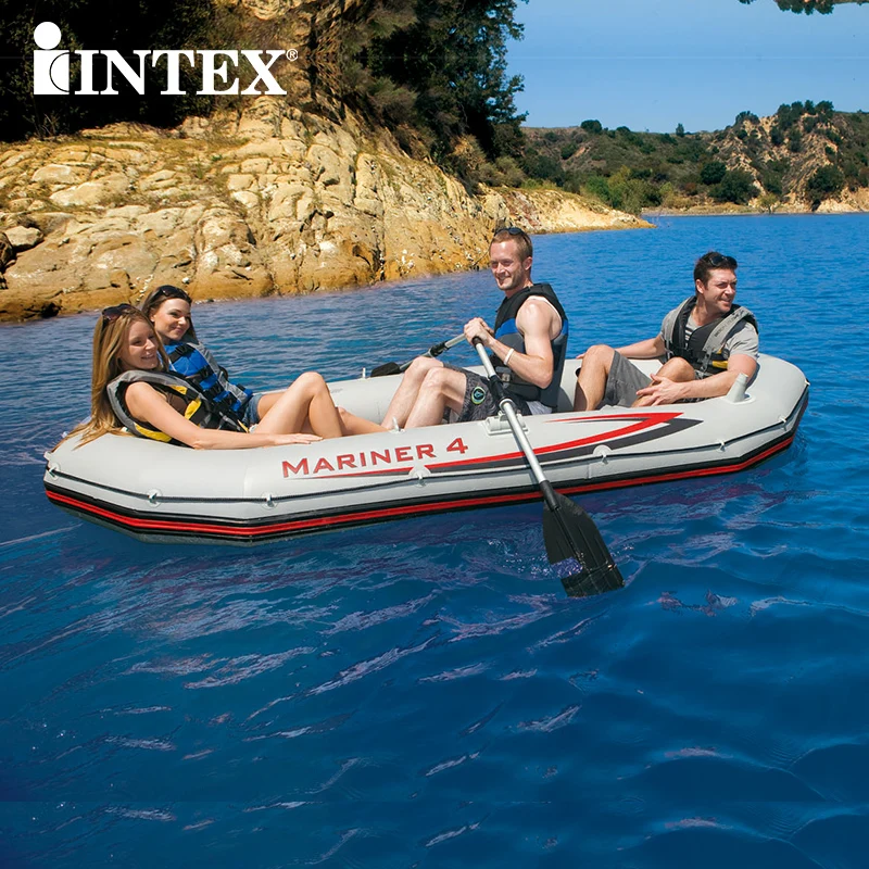 INTEX MARINER SUPER 4 человек надувная лодка для рыбалки 328*145*48 см 137 см алюминиевые oards ручной насос аксессуар A07001