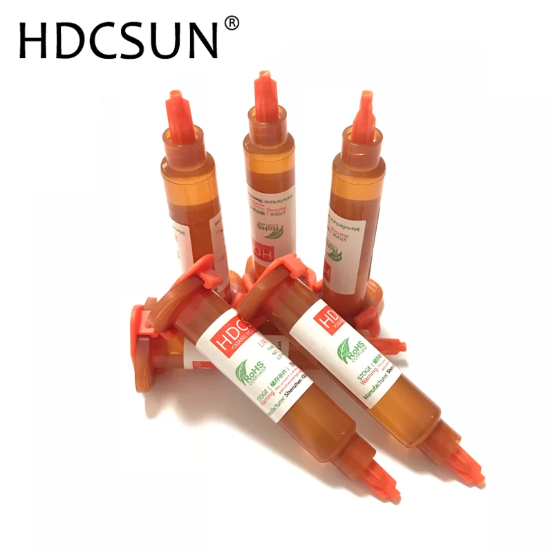DHCSUN 10 50 шт./лот 5 мл УФ Клей LOCA Жидкий оптический прозрачный клей для IPhone Samsung