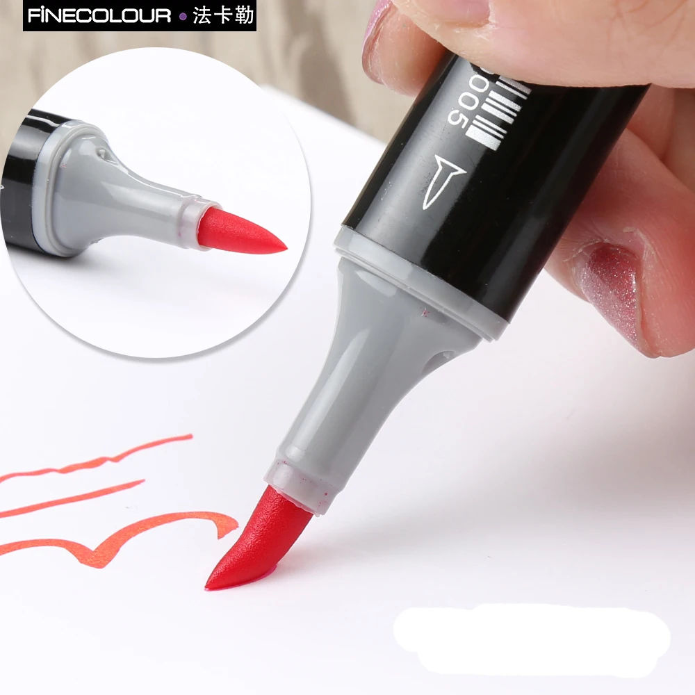 Finecolour EF102 двусторонние Мягкие кисти профессиональные маркеры для рисования