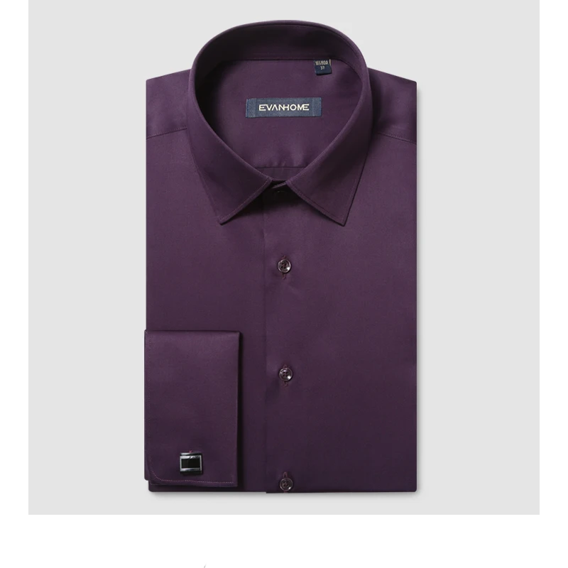 Мужская Высококачественная модная Однотонная рубашка с длинными рукавами приталенная рубашка формальный деловой костюм для встречи рубашка для мужчин