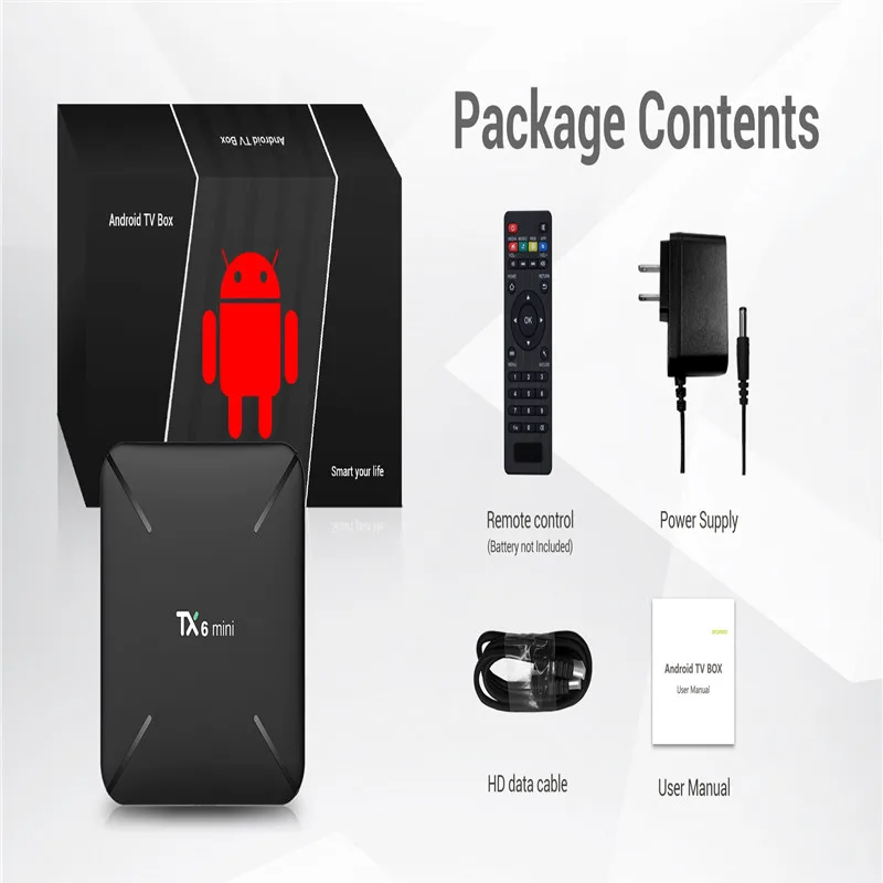 Android TV Box 9 0 TX6 Mini Allwinner H6 Dual Wifi BT4.2 2 Гб 16 ALICE UX USD3.0 HDR 4K Поддержка Google Player Youtube Netflix |