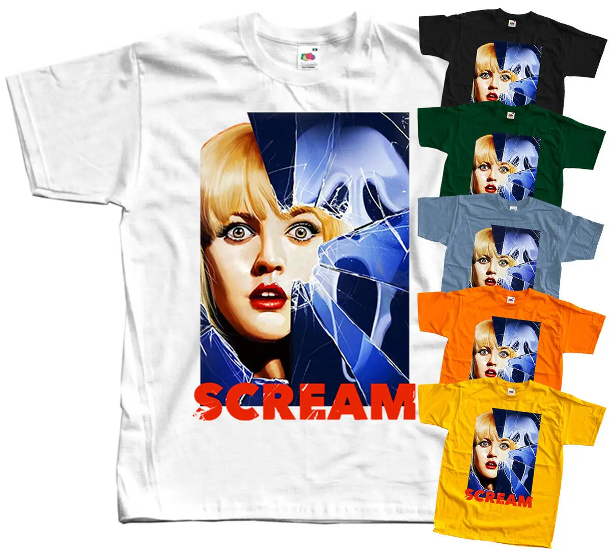 Крик В1 Wes Craven фильм ужасов 1996 футболка (черный) все размеры S 5XL|Мужские футболки| |
