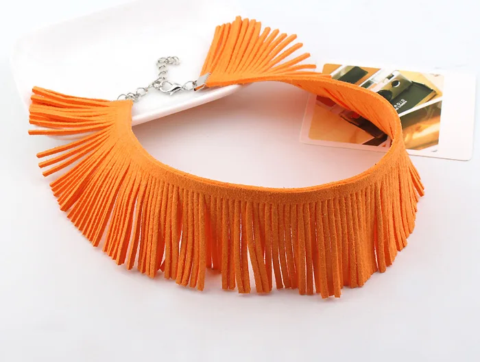 Seblasy Макси Большой себе хлопок кисточкой крупные ожерелья-цепочки для женщин