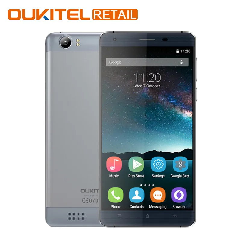 Oukitel K6000 5.5''HD Mobile Phone Android 5.1 MTK6735 Quad Core 4G Smartphone 2GB RAM 16GB ROM 6000mAh 13.0MP Camera Cell phone |