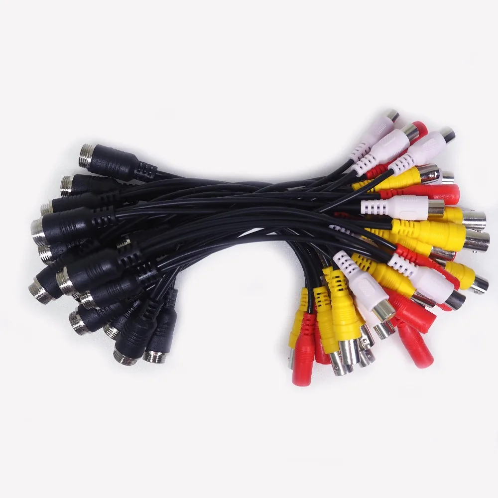 Бесплатная доставка 4PIN кабель Conector 20 см авиационный для BNC RCA мощность аудио видео