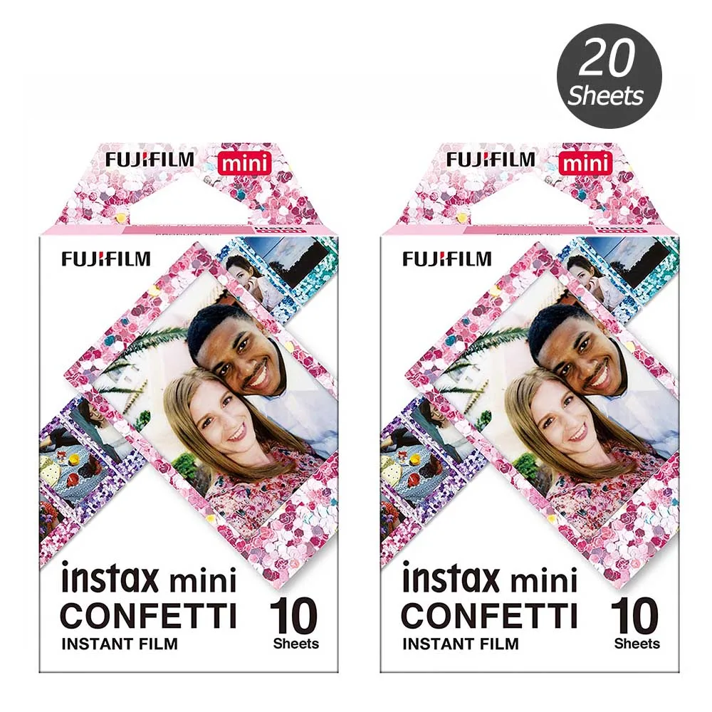 20 Sheets Новая пленка Fujifilm Instax Mini 8 9 конфетти дизайн пленка для Fuji Mini 7s 25 26 70 90 мгновенная камера SP-1 SP-2 - Цвет: 20 Sheets