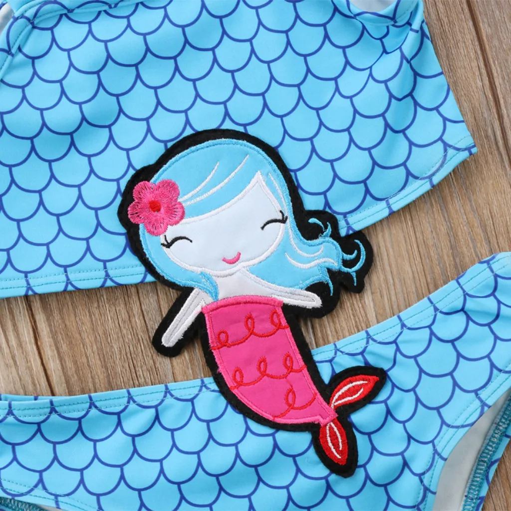 SAGACE комплект бикини для маленьких девочек одежда купания синий купальный костюм