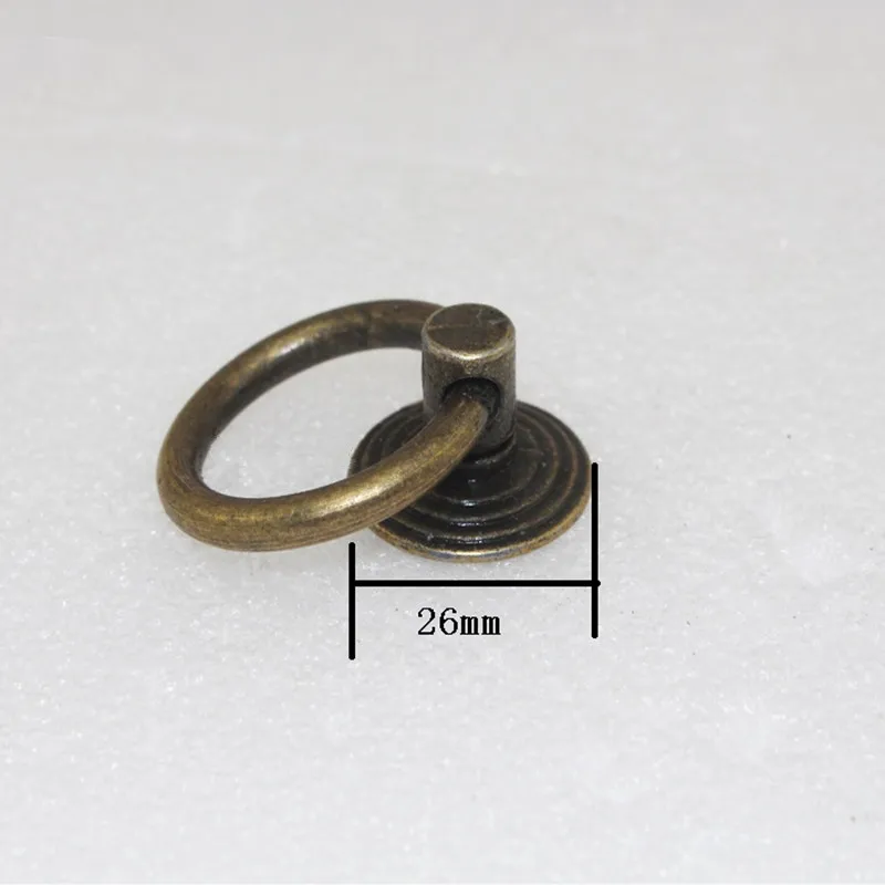 Бронзовое винтажное круглое кольцо ручка для двери мебели цинковый сплав шкафа