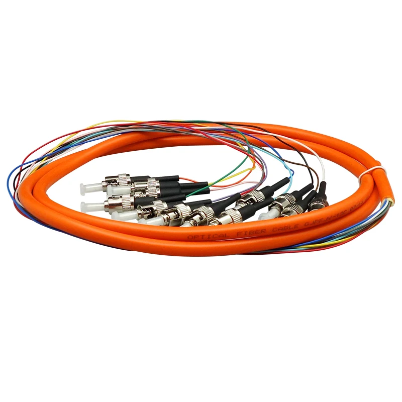 

FC 12 cores Simplex mode fanout fiber pigtail FC Connector multimode 1.5M Bundle fiber optic Pigtails Free shipping