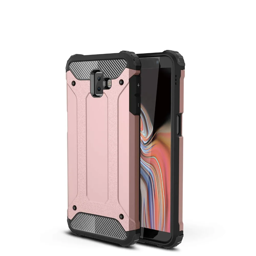 100 шт. комбинированный укрепленный чехол из пластика и для samsung Galaxy S10 S10E A7 A9 J3 J7 J4 J6