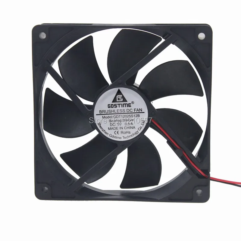 5 шт./партия, кулер для корпуса компьютера, 5 В, 12 см, 120x25 мм