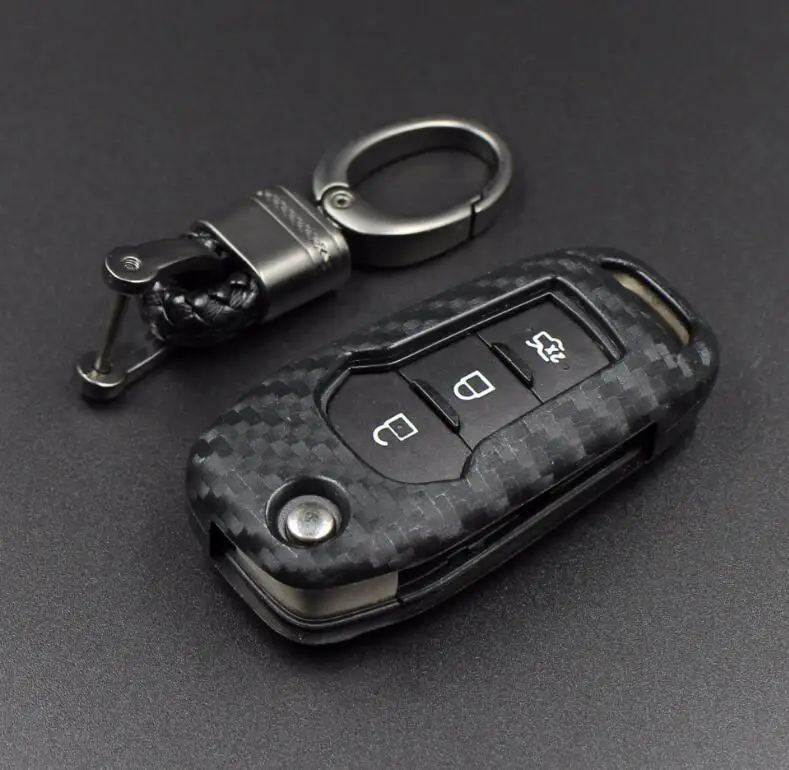 Автомобильный чехол для ключей из углеродного волокна держатель Ford Everest ESCORT Mondeo