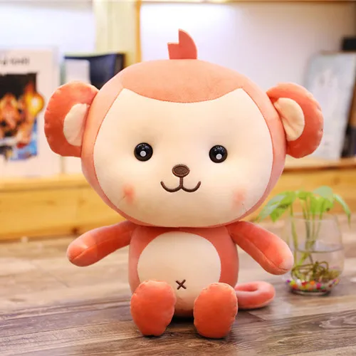 Orange 1 шт 40/50 см Милая обезьяна животное плюшевый кукольный ребенок Kawaii Плюшевые игрушки Мягкие хлопковые игрушки «обезьяна» детский подарок на день рождения для мальчика - Цвет: Orange