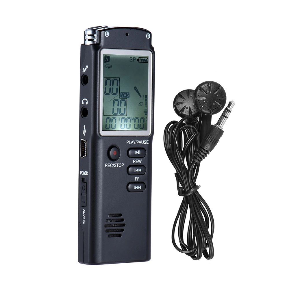 8 ГБ 1536 кбит/с аудио цифровой диктофон MP3 музыкальный плеер телефонный Диктофон Запись голоса телефонного разговора